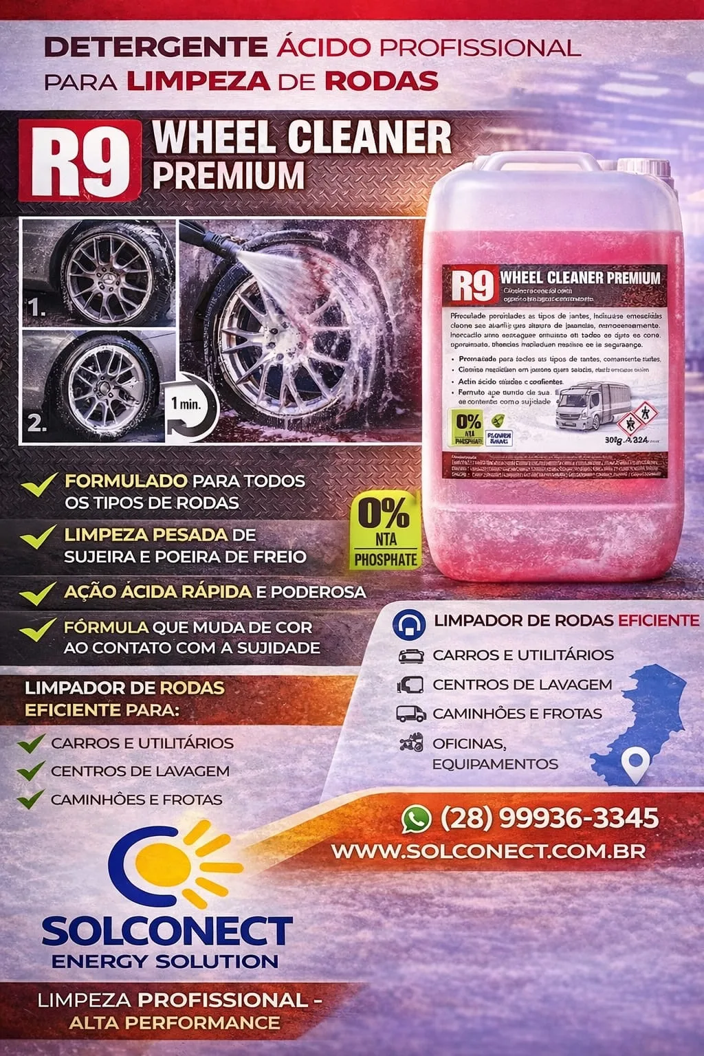 Embalagem Flowey R9 Wheel Cleaner Premium